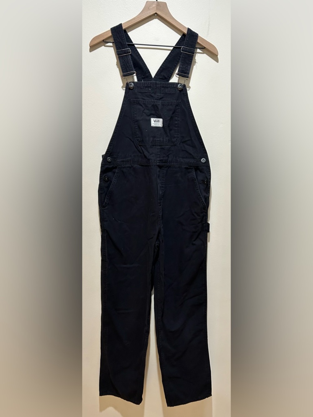 Vans Ground Work Black Denim Jeans Pants Overalls - Women’s Size Small